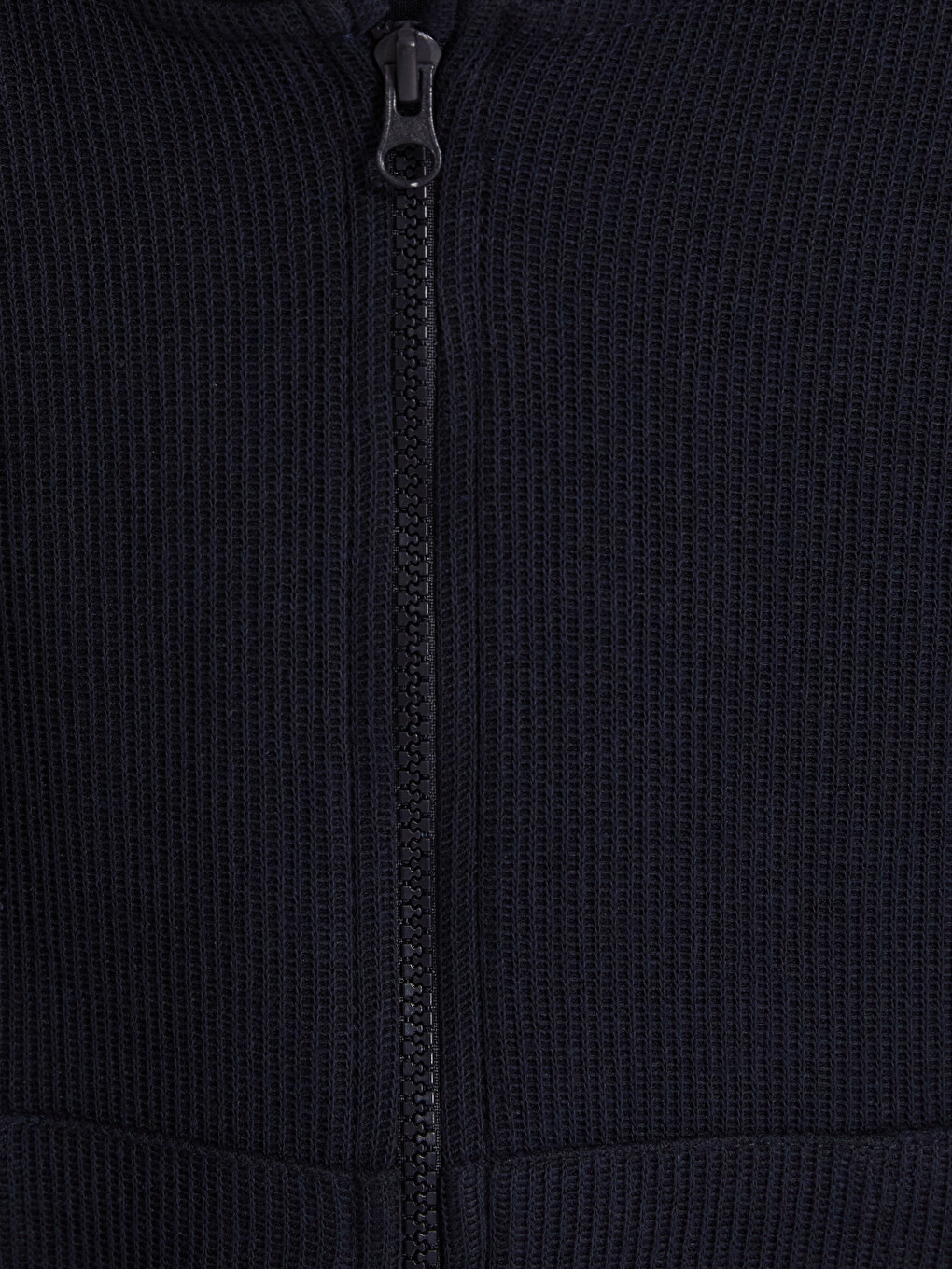 Lacivert Kapüşonlu Erkek Çocuk Fermuarlı Sweatshirt-1