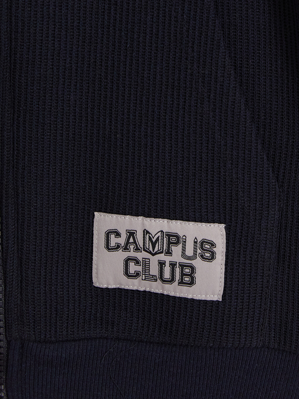 Lacivert Kapüşonlu Erkek Çocuk Fermuarlı Sweatshirt-2