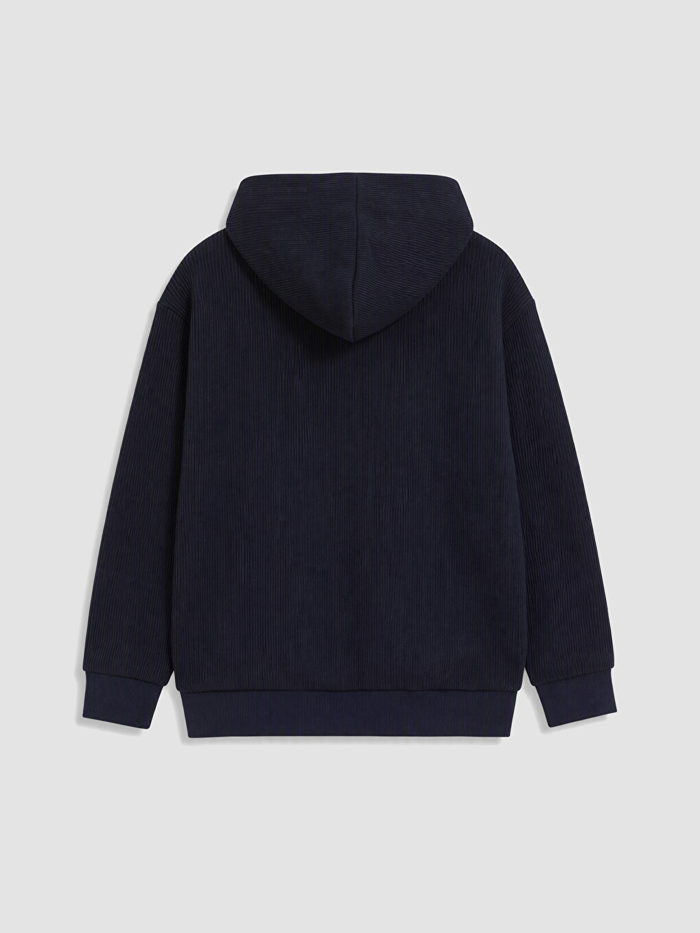 Lacivert Kapüşonlu Erkek Çocuk Fermuarlı Sweatshirt-3