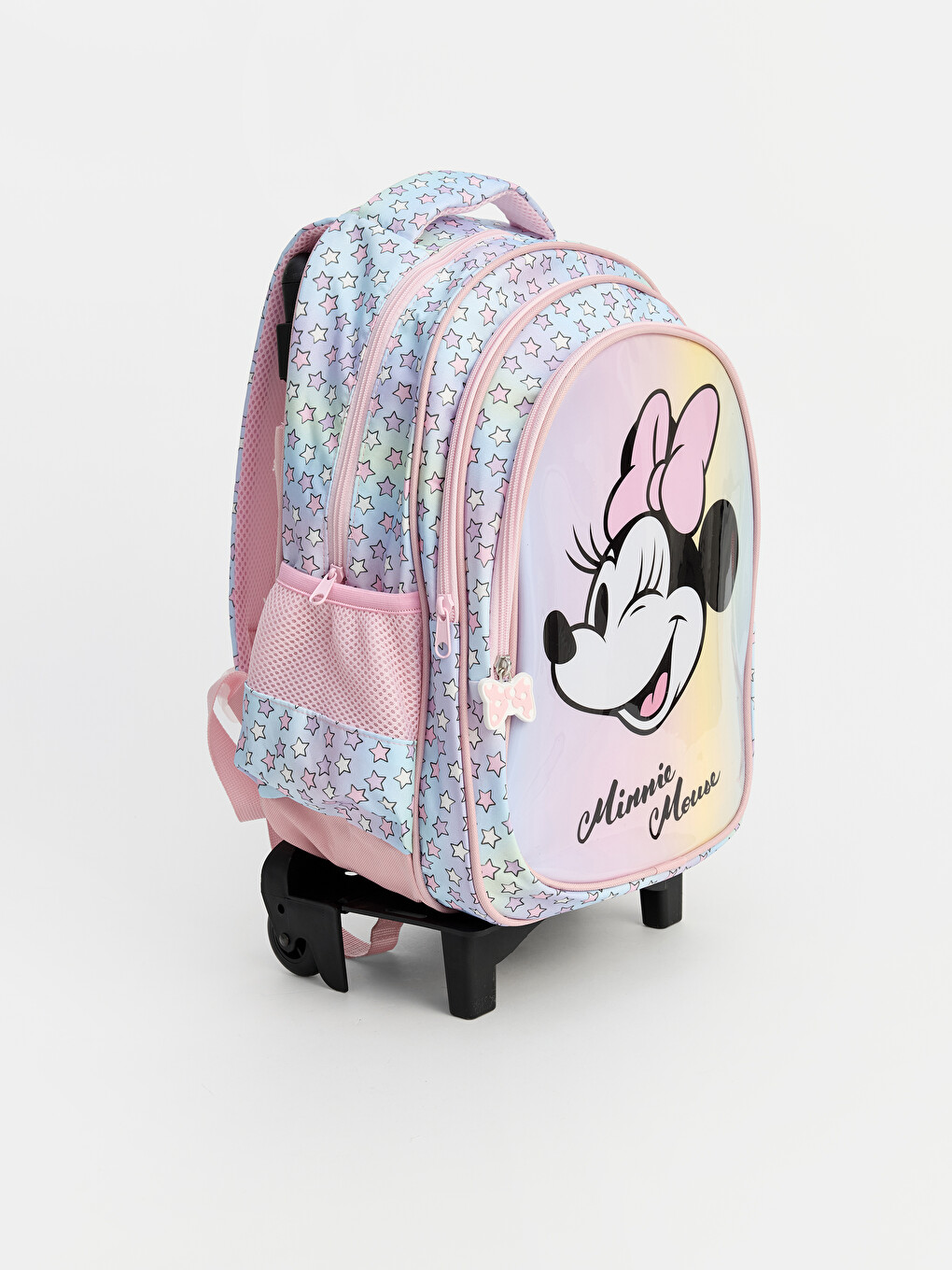 Karışık Minnie Mouse Baskılı Kız Çocuk Çekçekli Çanta-2
