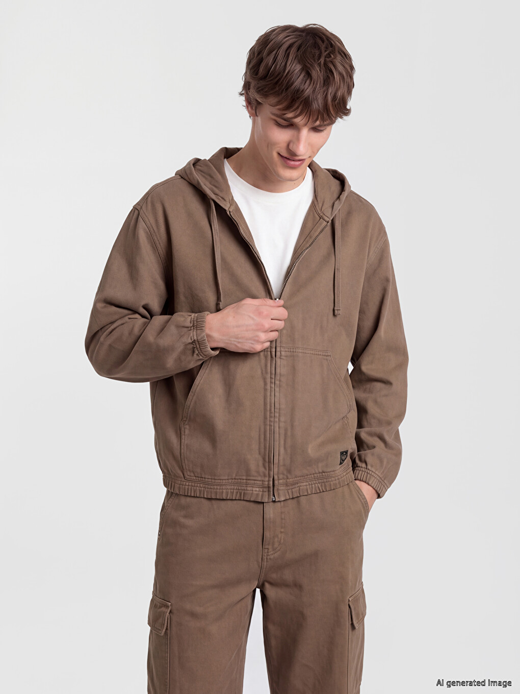 Man Brown Shirt