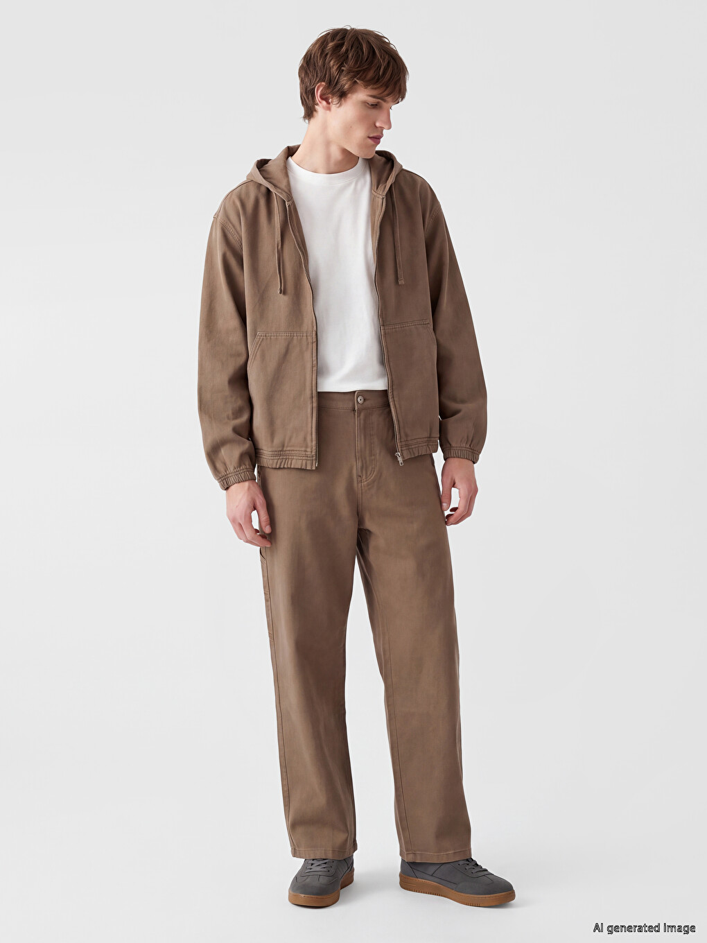 Man Brown Shirt-1