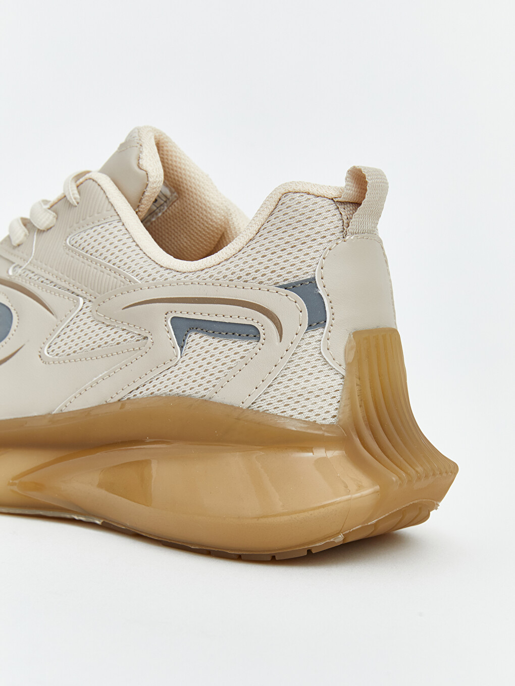 Bej Fileli Kalın Tabanlı Erkek Çocuk Sneaker-1