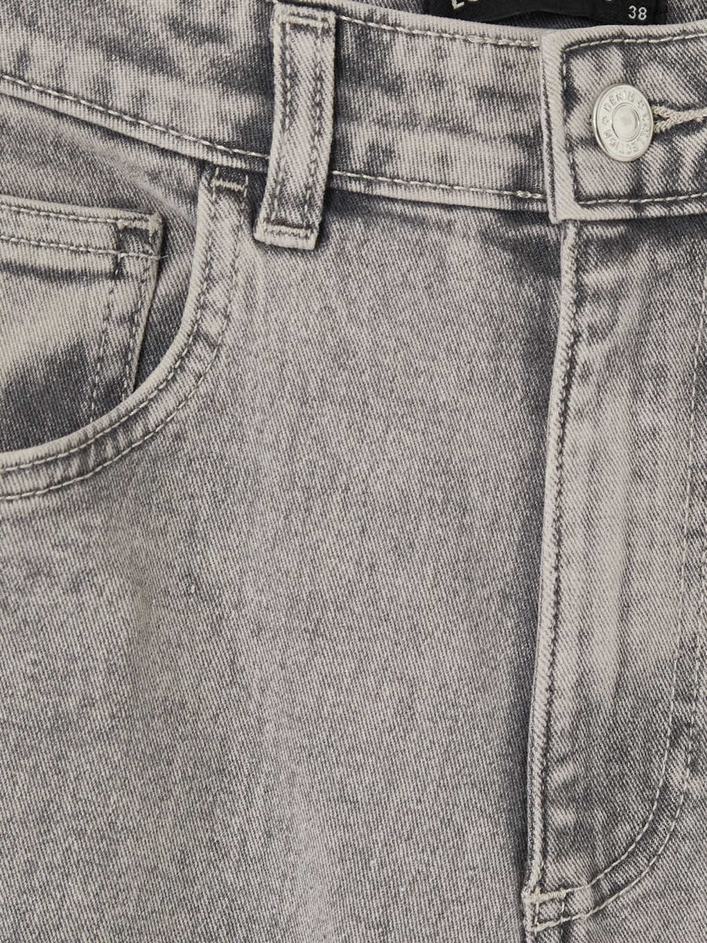 Gri Cepli Wideleg Jean-5