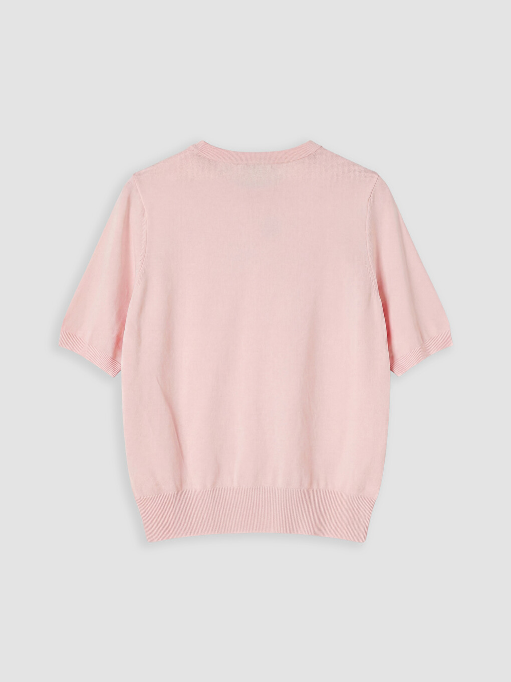Pembe Bisiklet Yaka Kadın Triko Hırka-2