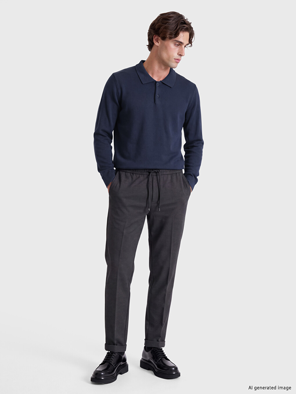 Polo Collar Men's Knitwear Sweater-1