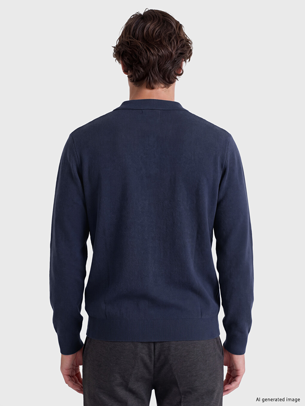 Polo Collar Men's Knitwear Sweater-3