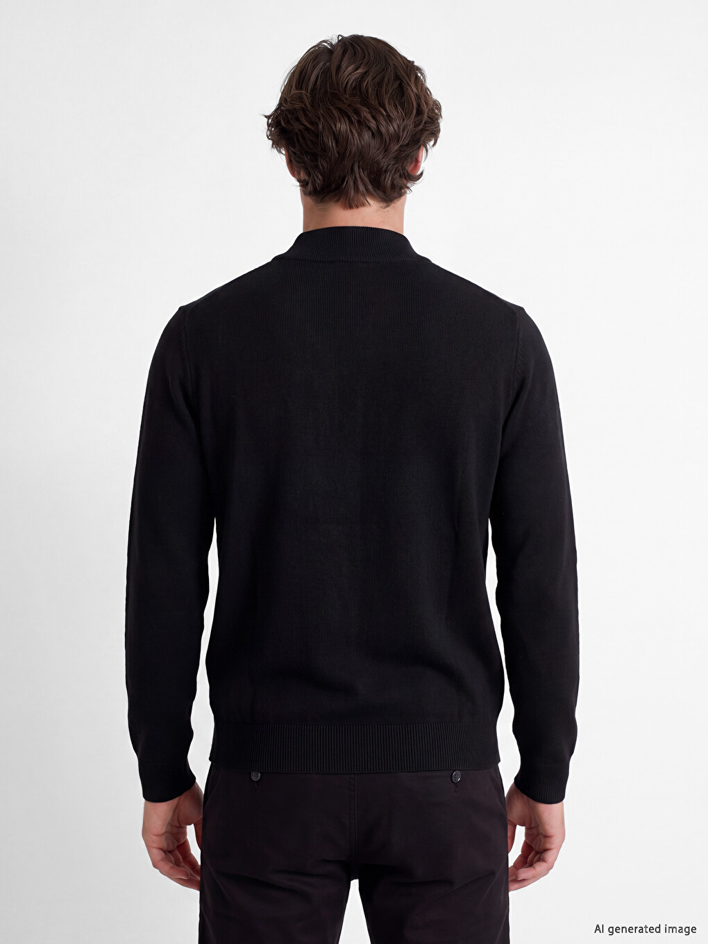 Mock Neck Men's Knitwear Sweater-3