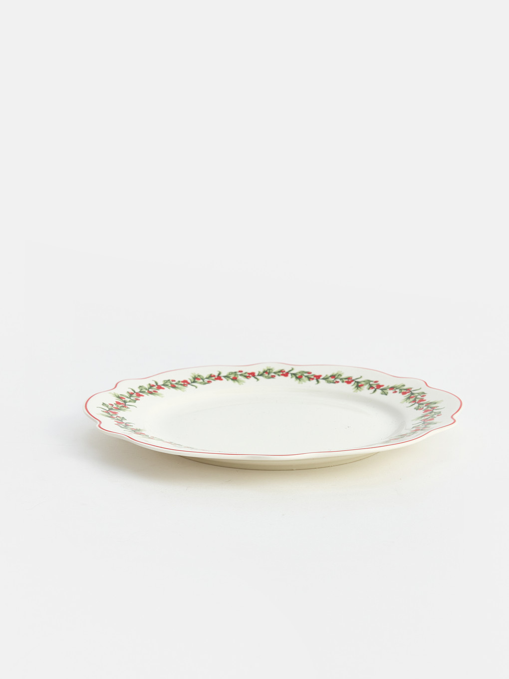 Wavy Edged Patterned Cake Plate-1