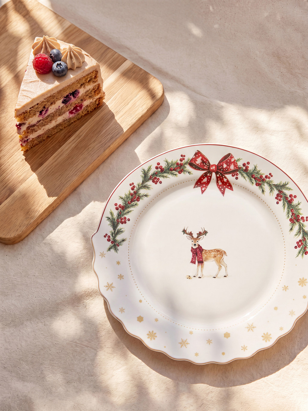 Фарфоровое Сервировочное Блюдо С Узором Оленя 28 Cm