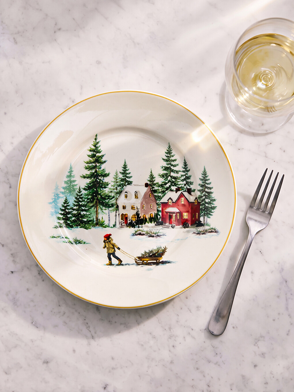 New Year Themed Porcelain Cake Plate-2