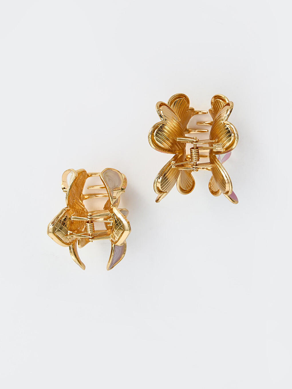 2 Pack Package Flower Figured Metal Claw Clip-1