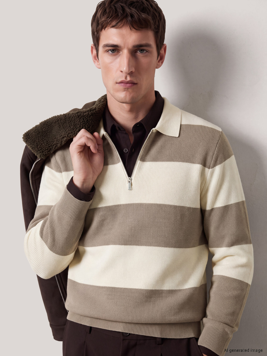 Man Brown Sweater