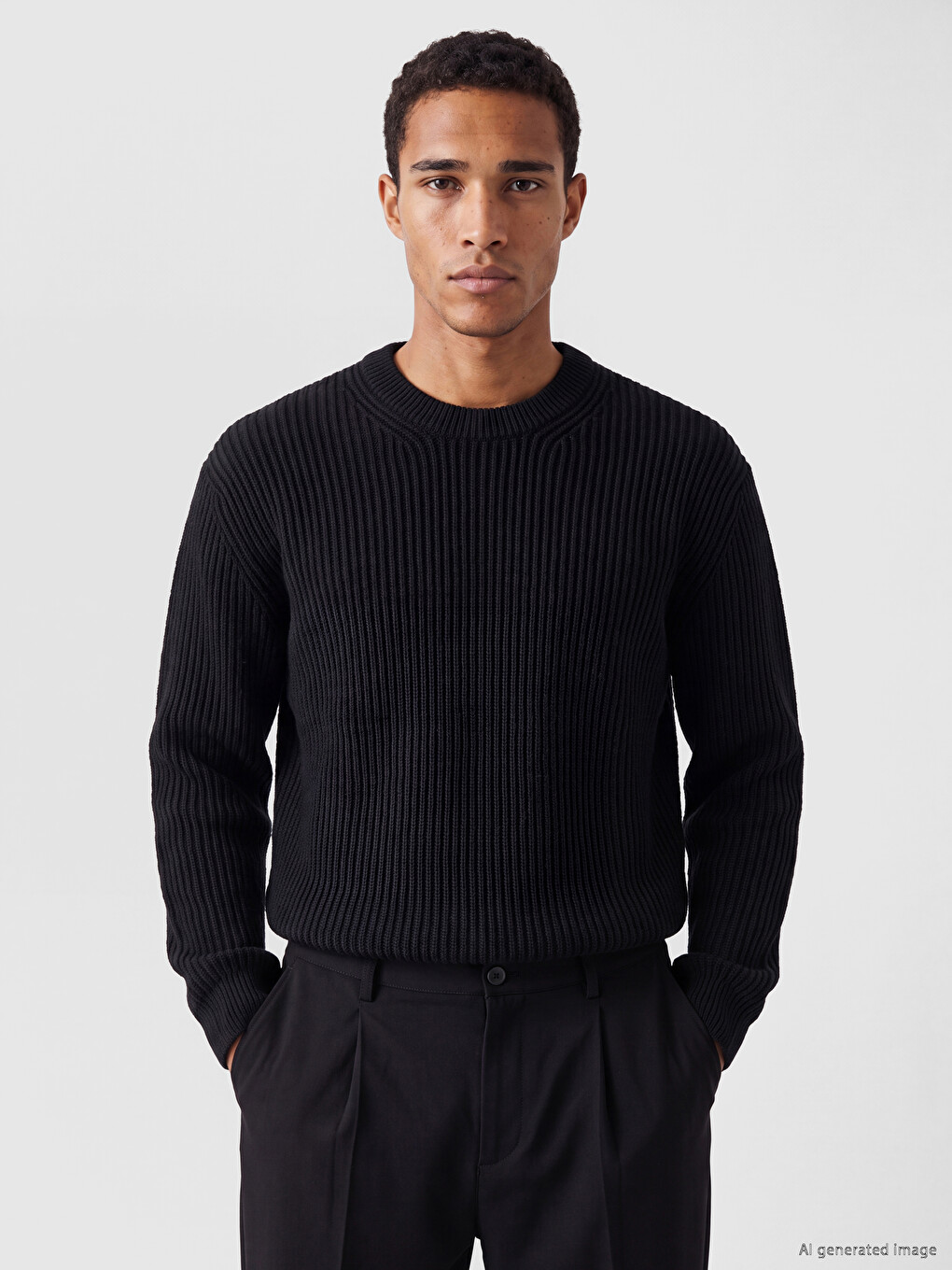 Crew Neck Men's Knitwear Sweater