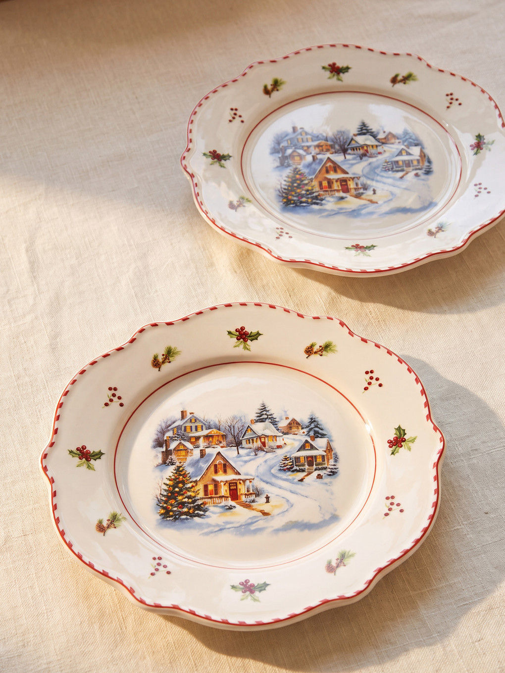 New Year Themed Printed Round Plate
