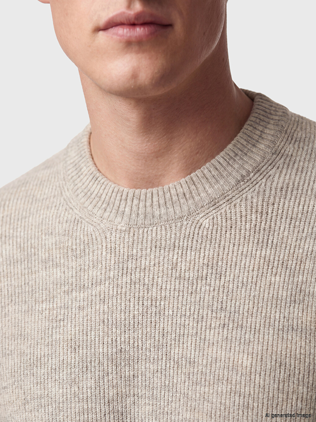 Man Beige Sweater-2