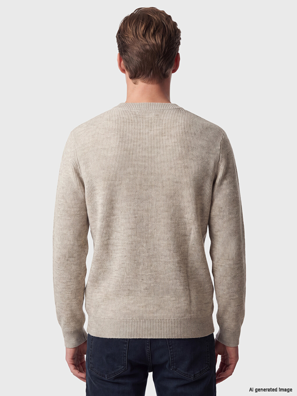 Man Beige Sweater-3