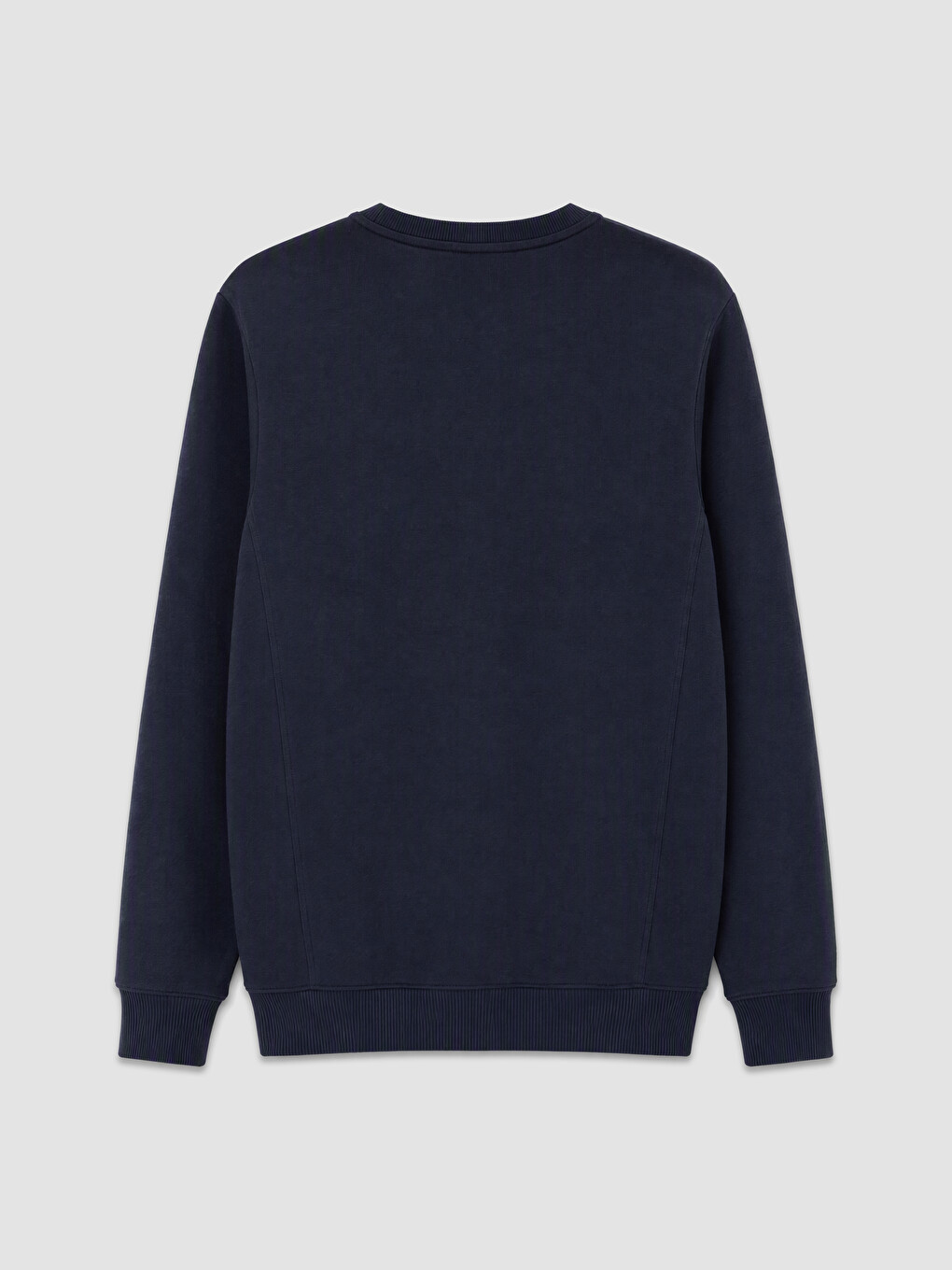 Lacivert Bisiklet Yaka Erkek Sweatshirt-1