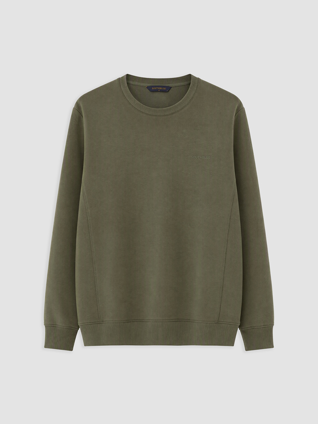 Haki Bisiklet Yaka Erkek Sweatshirt