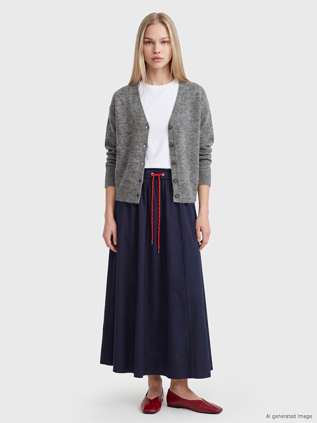 V Neck Women's Knitwear Cardigan-1