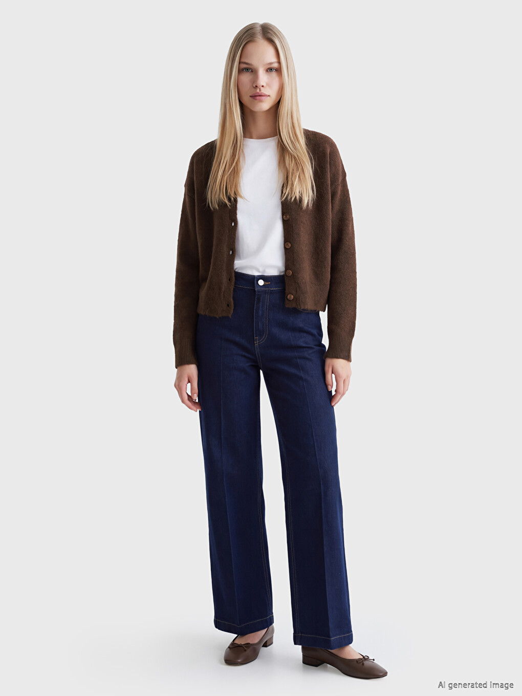 V Neck Women's Knitwear Cardigan-1