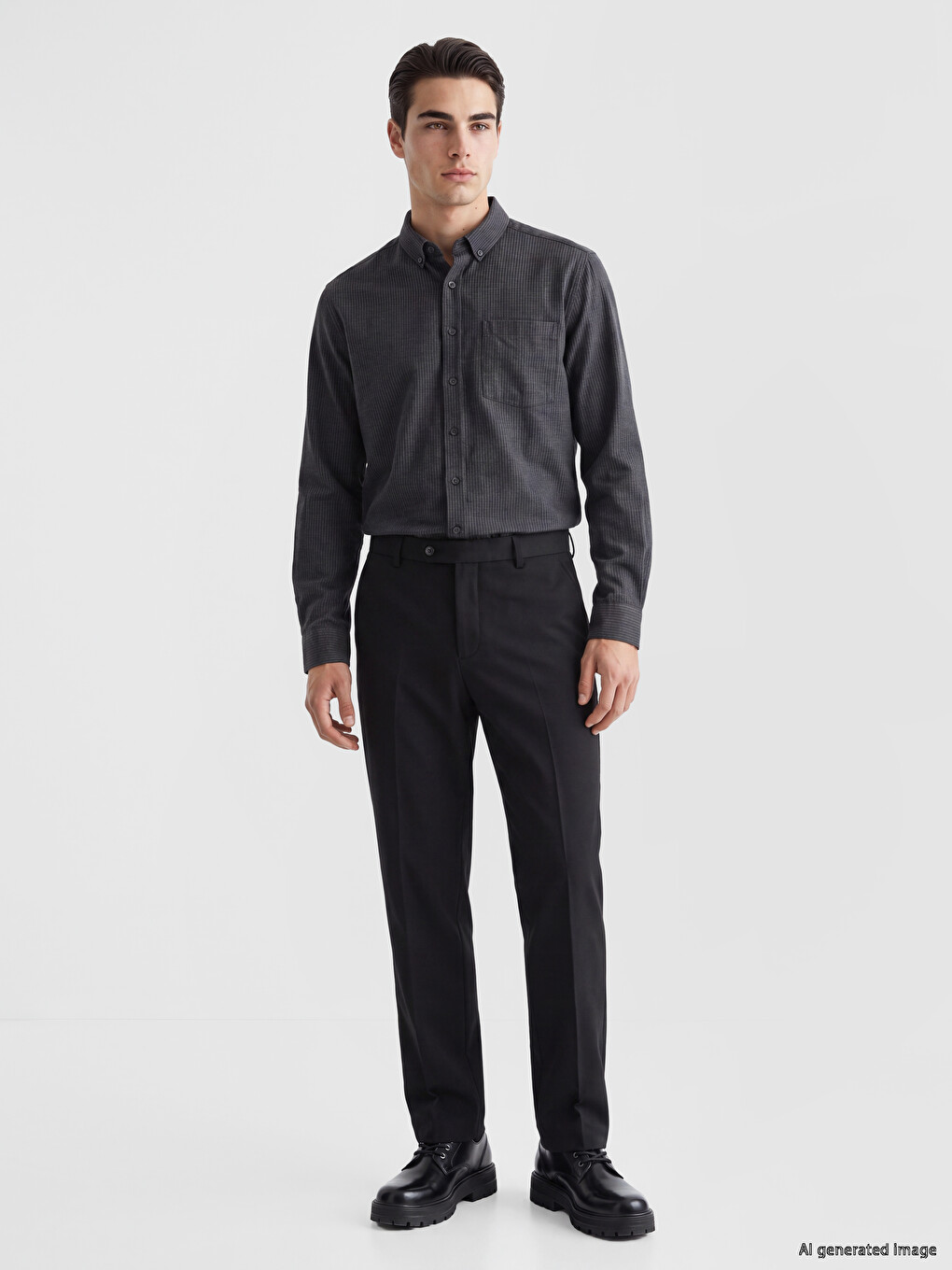 Regular Fit Striped Oxford Men's Shirt-1