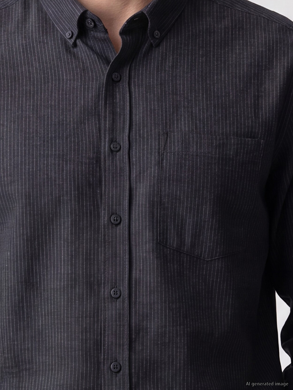 Regular Fit Striped Oxford Men's Shirt-2