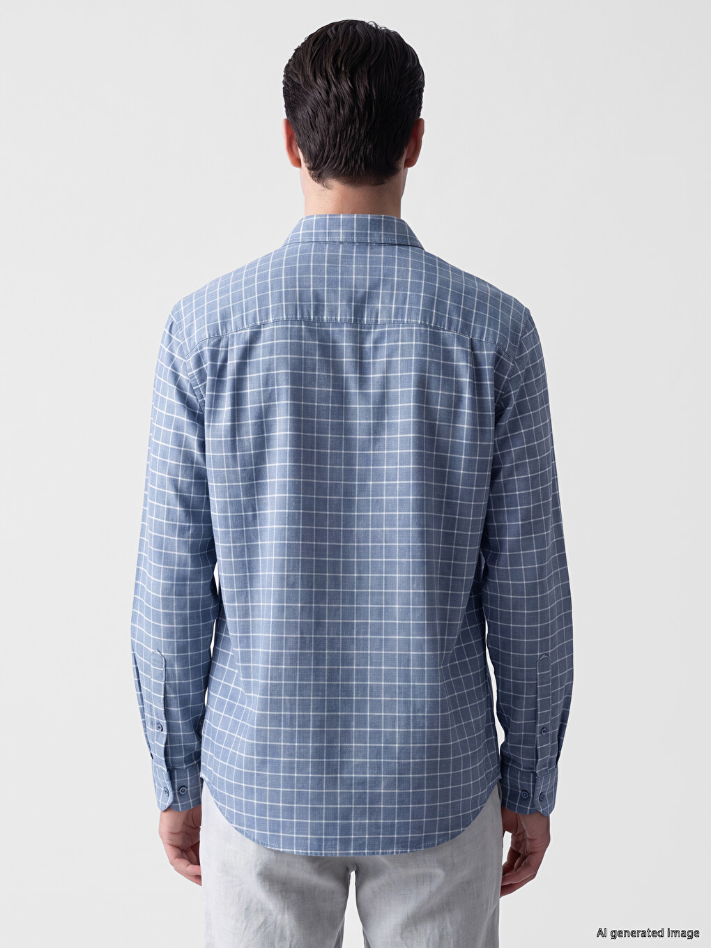 Regular Fit Plaid Oxford Men's Shirt-3