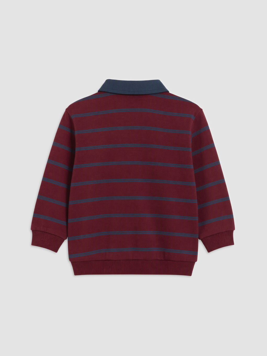 Lacivert Çizgili Erkek Bebek Sweatshirt-2