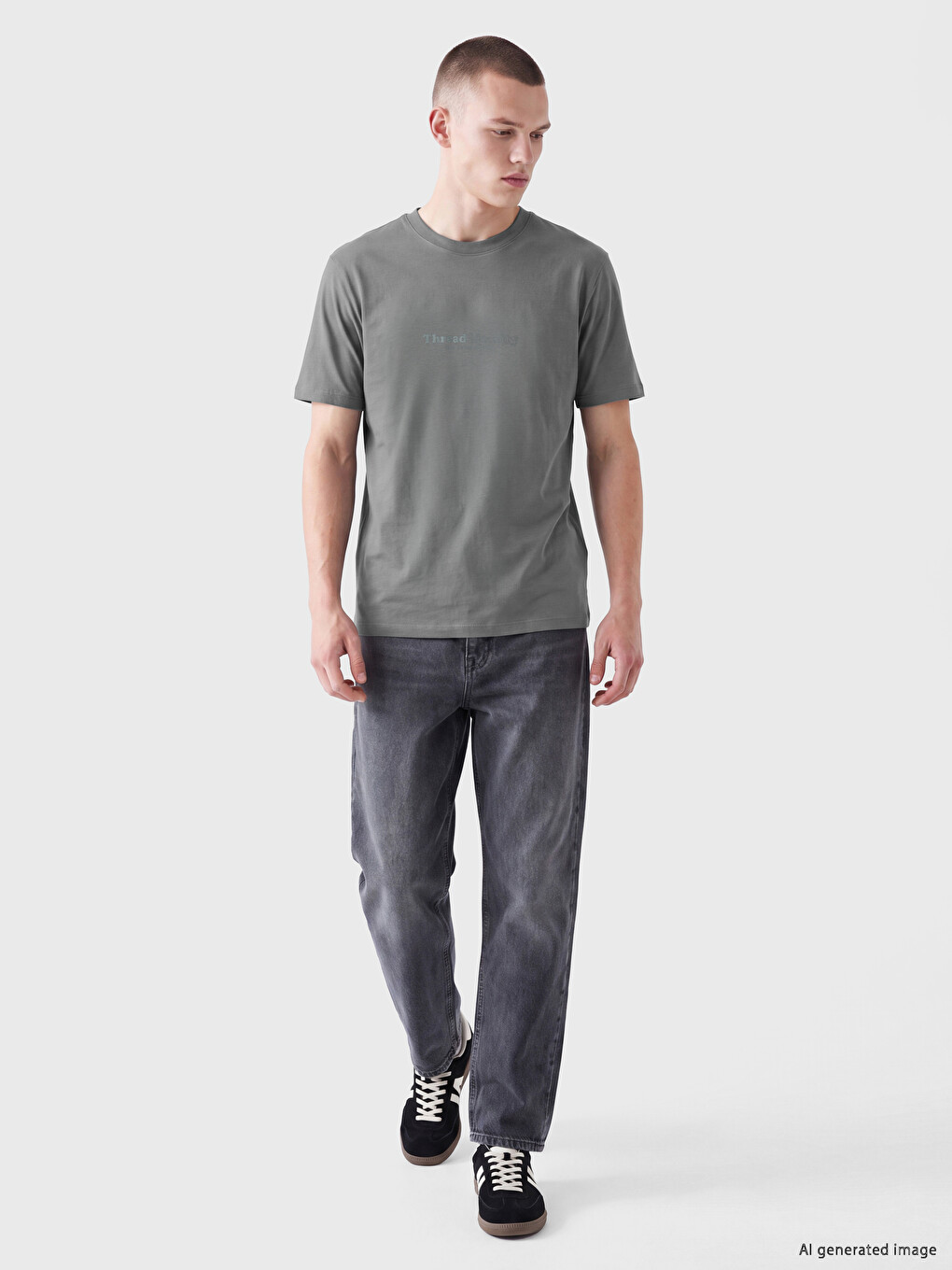 Standard Fit Crew Neck Interlock Men's T-shirt-1