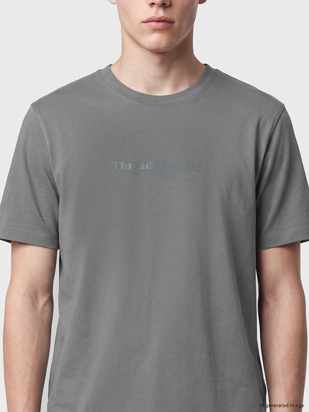 Standard Fit Crew Neck Interlock Men's T-shirt-2