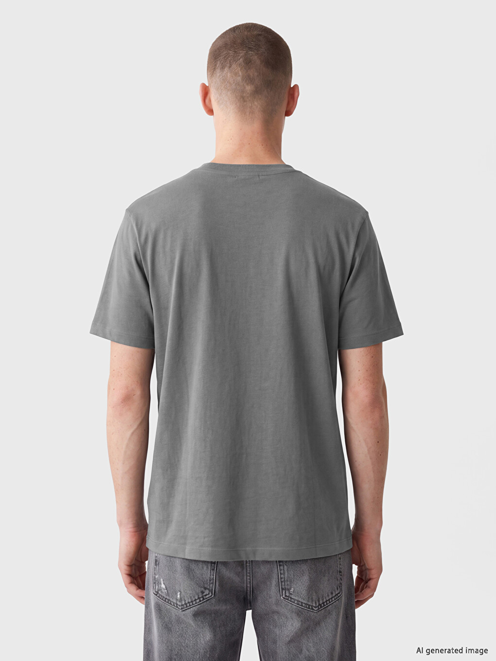 Standard Fit Crew Neck Interlock Men's T-shirt-3