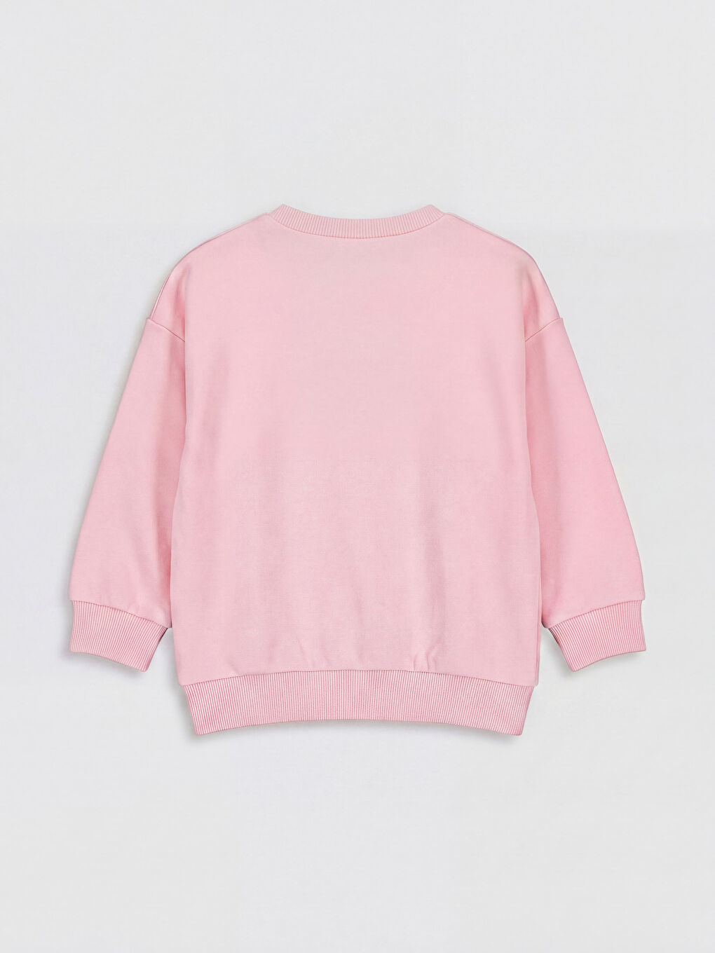 Pembe Bisiklet Yaka Baskılı Kız Çocuk Sweatshirt-1