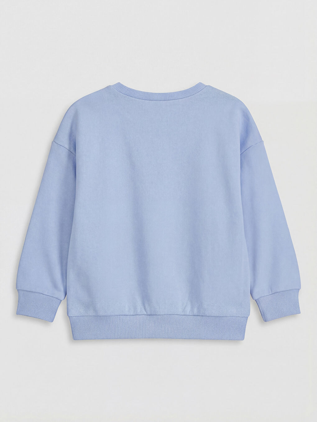 Lila Bisiklet Yaka Nakışlı Kız Çocuk Sweatshirt-1