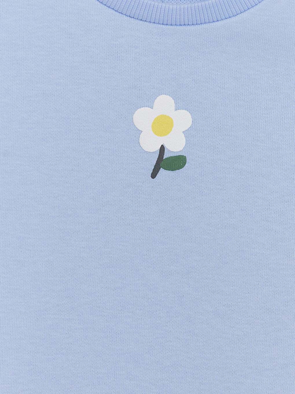 Lila Bisiklet Yaka Nakışlı Kız Çocuk Sweatshirt-2