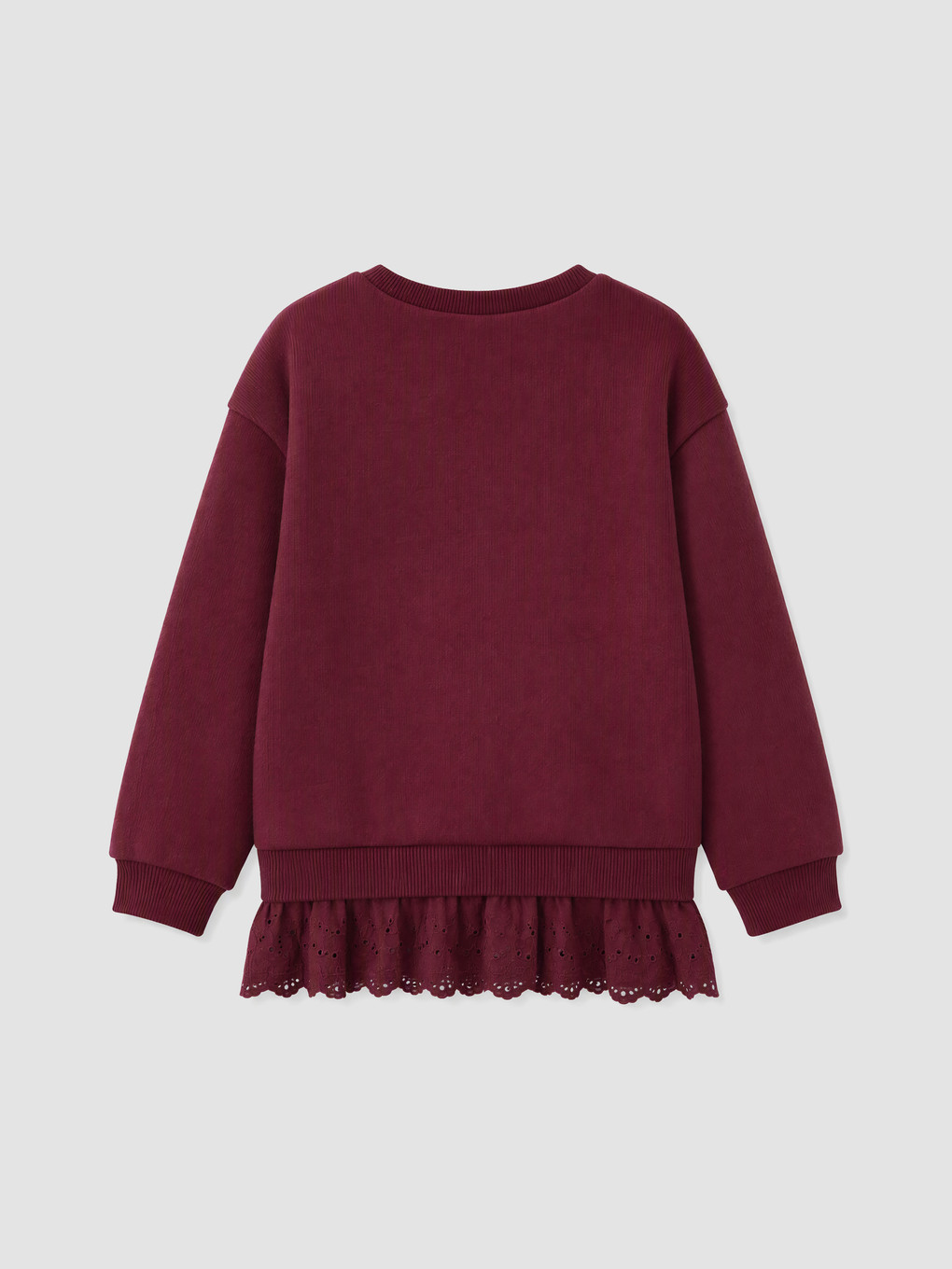 Embroidered Frilled Girls' Sweatshirt-2