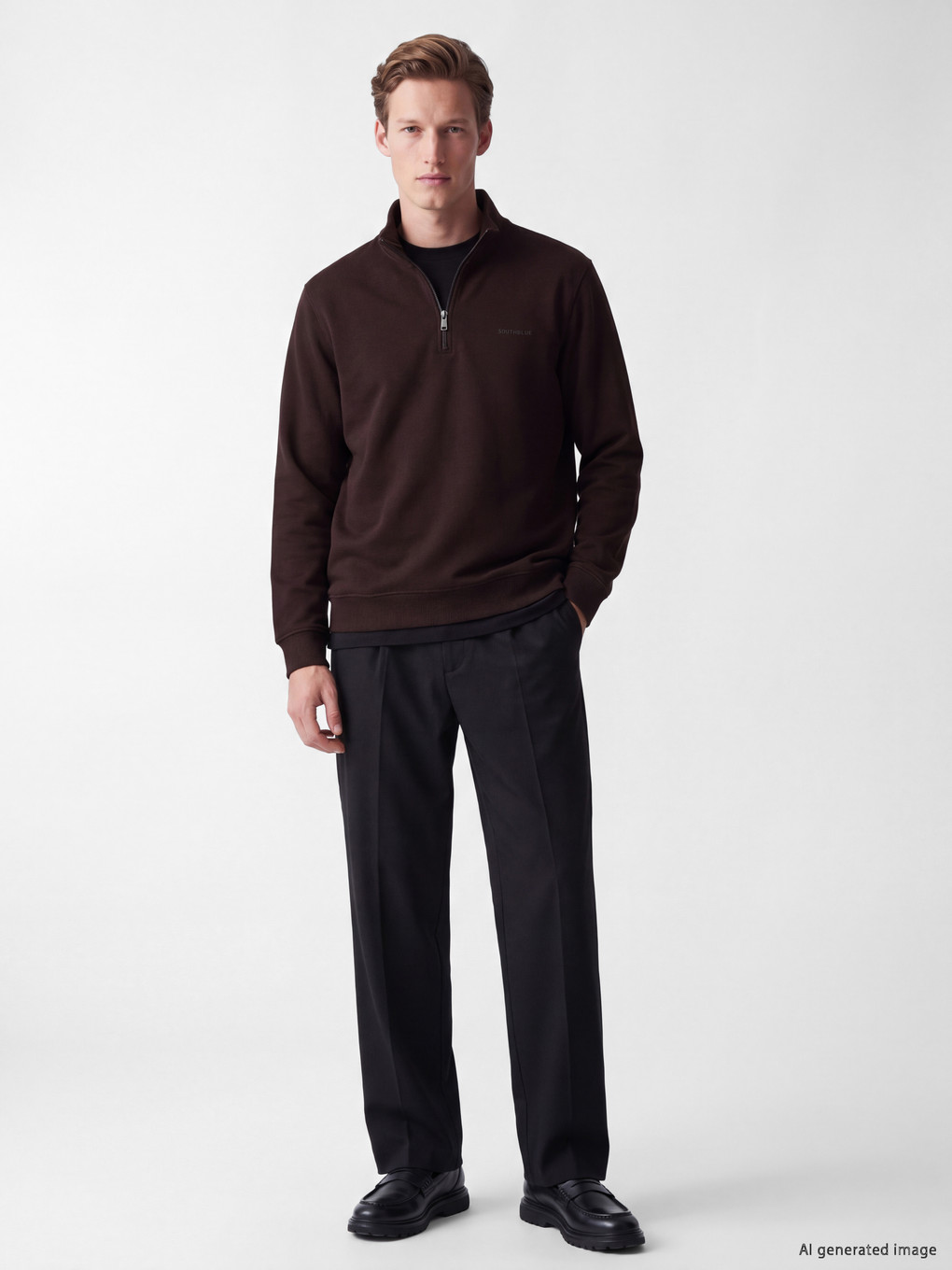 Man Brown Sweatshirt-1