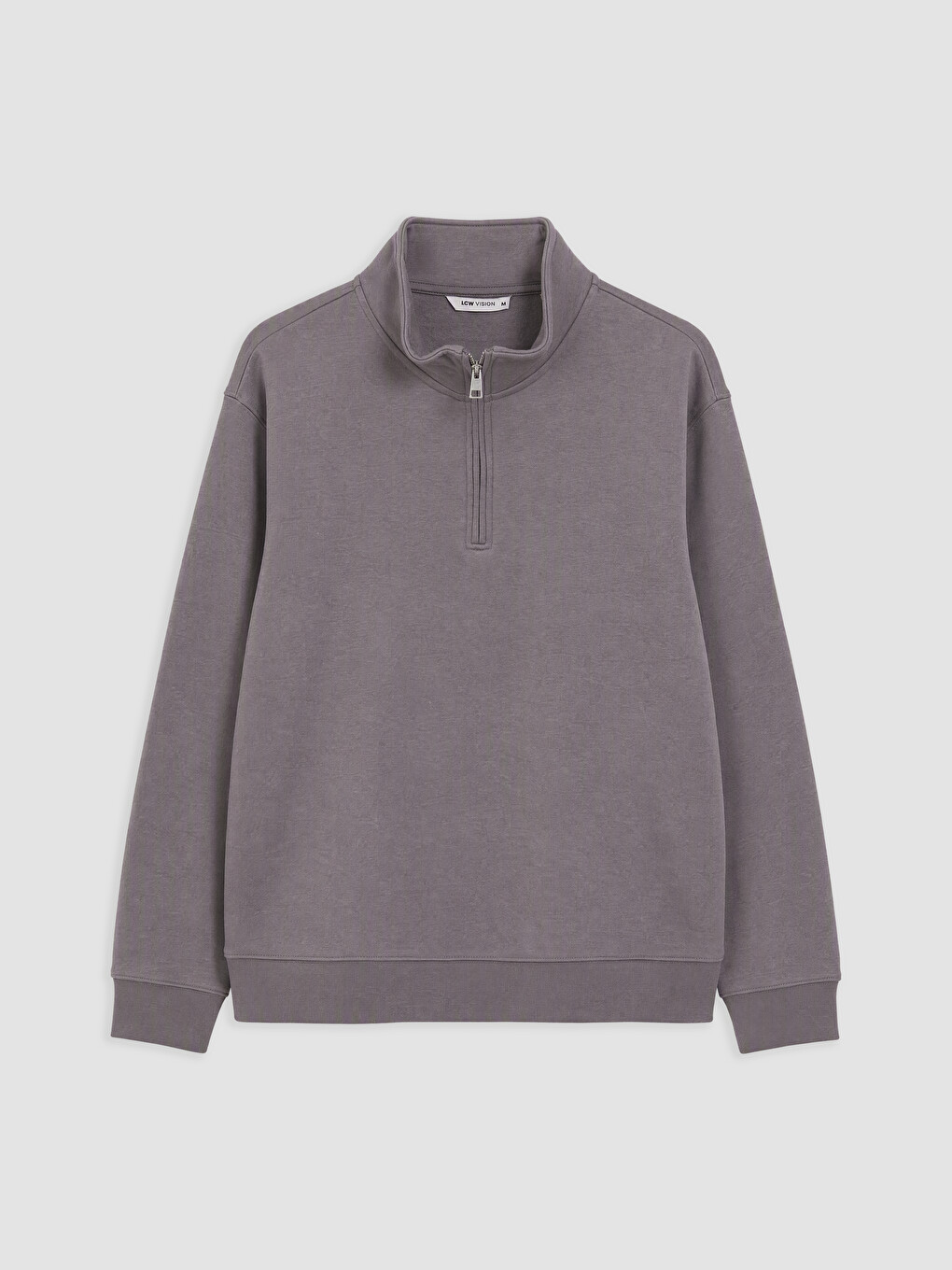 Mock Neck Men's Thick Sweatshirt-3