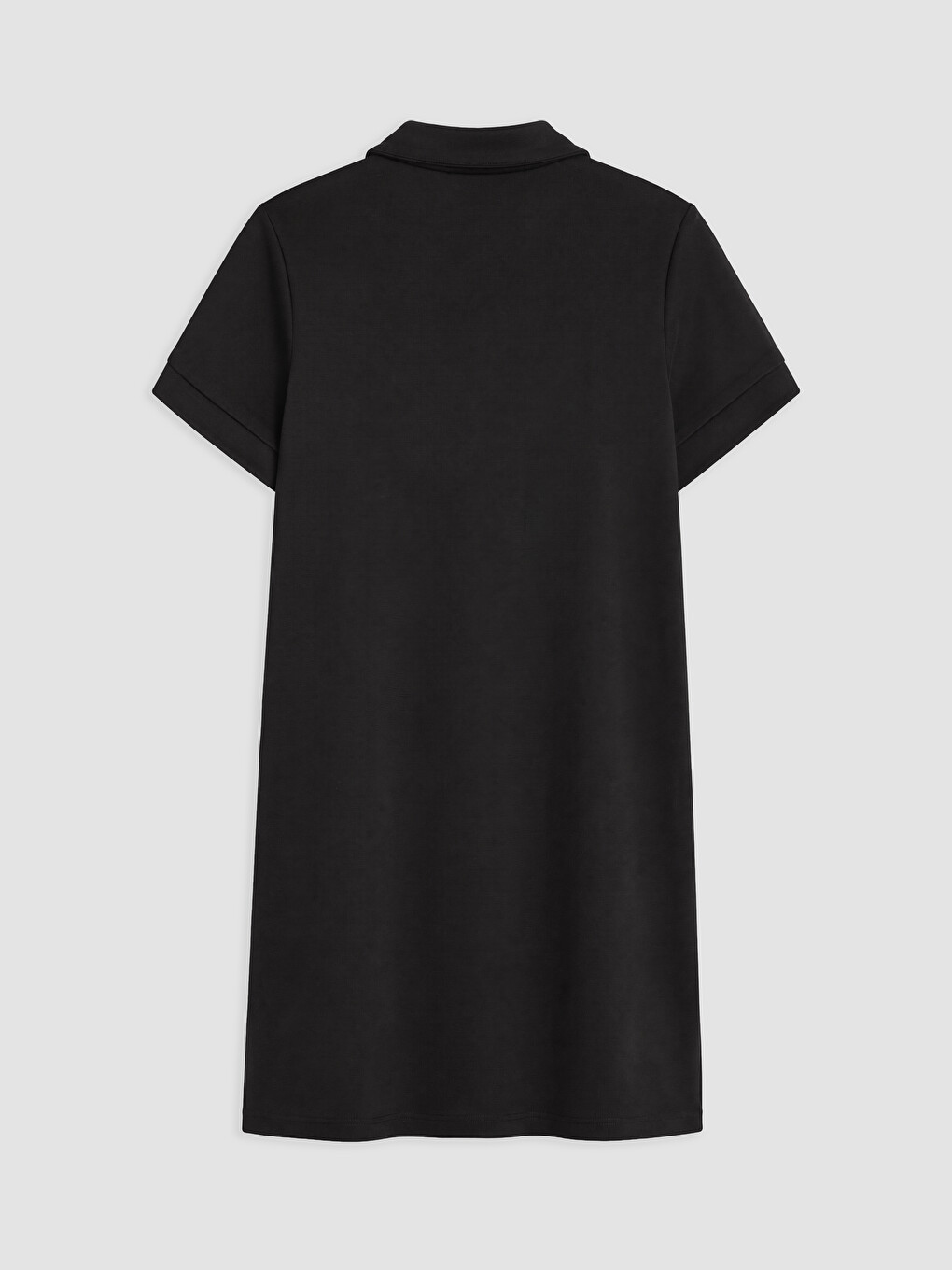 Siyah Polo Yaka Soft Touch Elbise-1