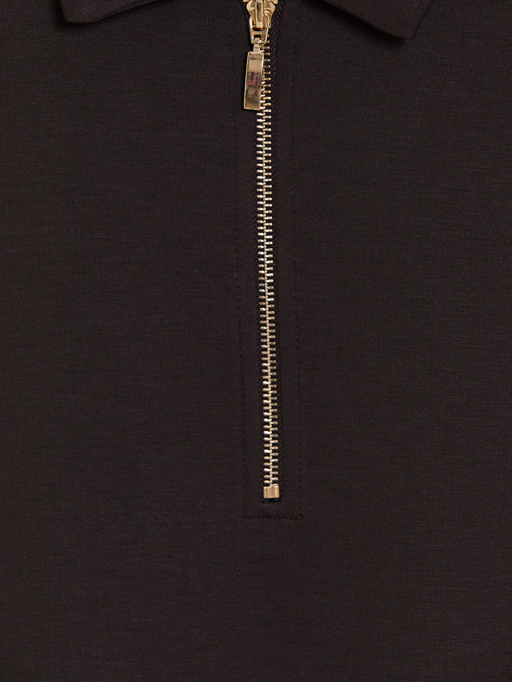 Kahverengi Polo Yaka Soft Touch Elbise-2