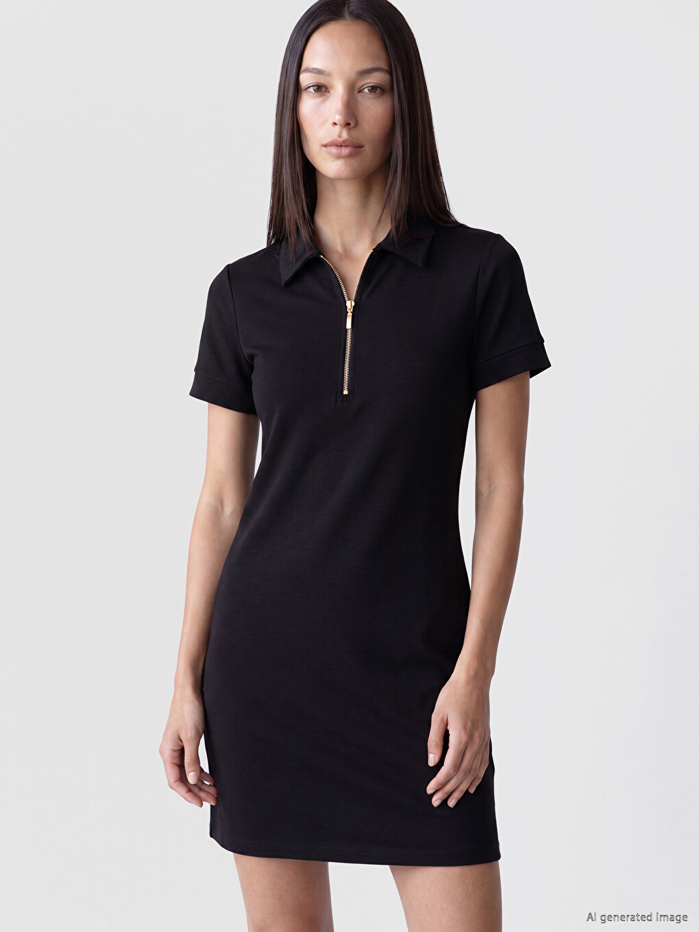 Polo Collar Soft Touch Dress-1