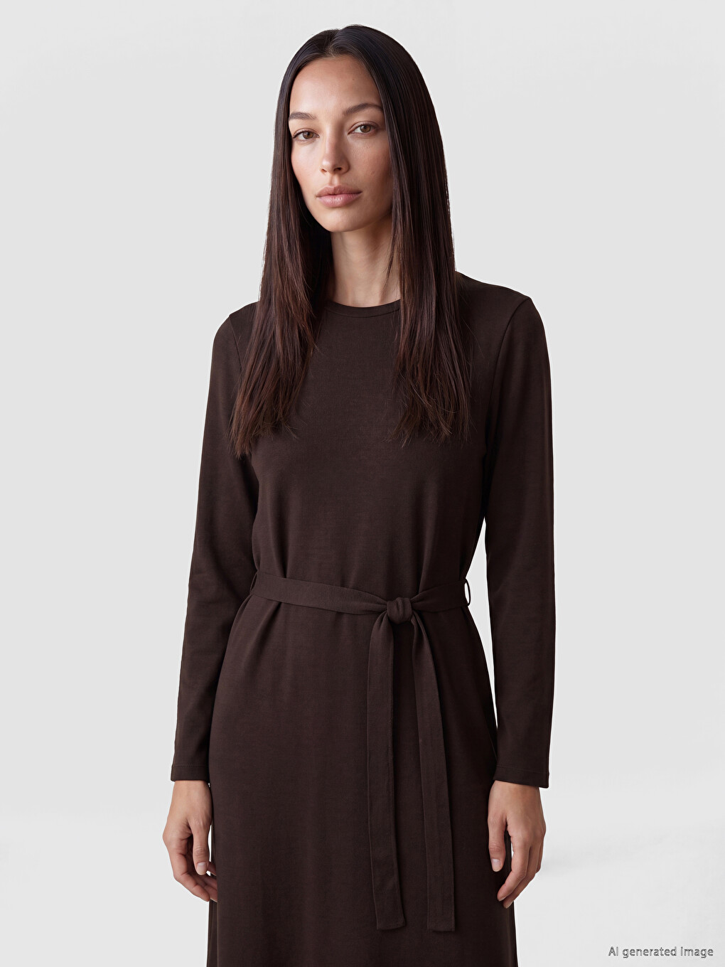 Soft Touch Waist Belted Dress-1