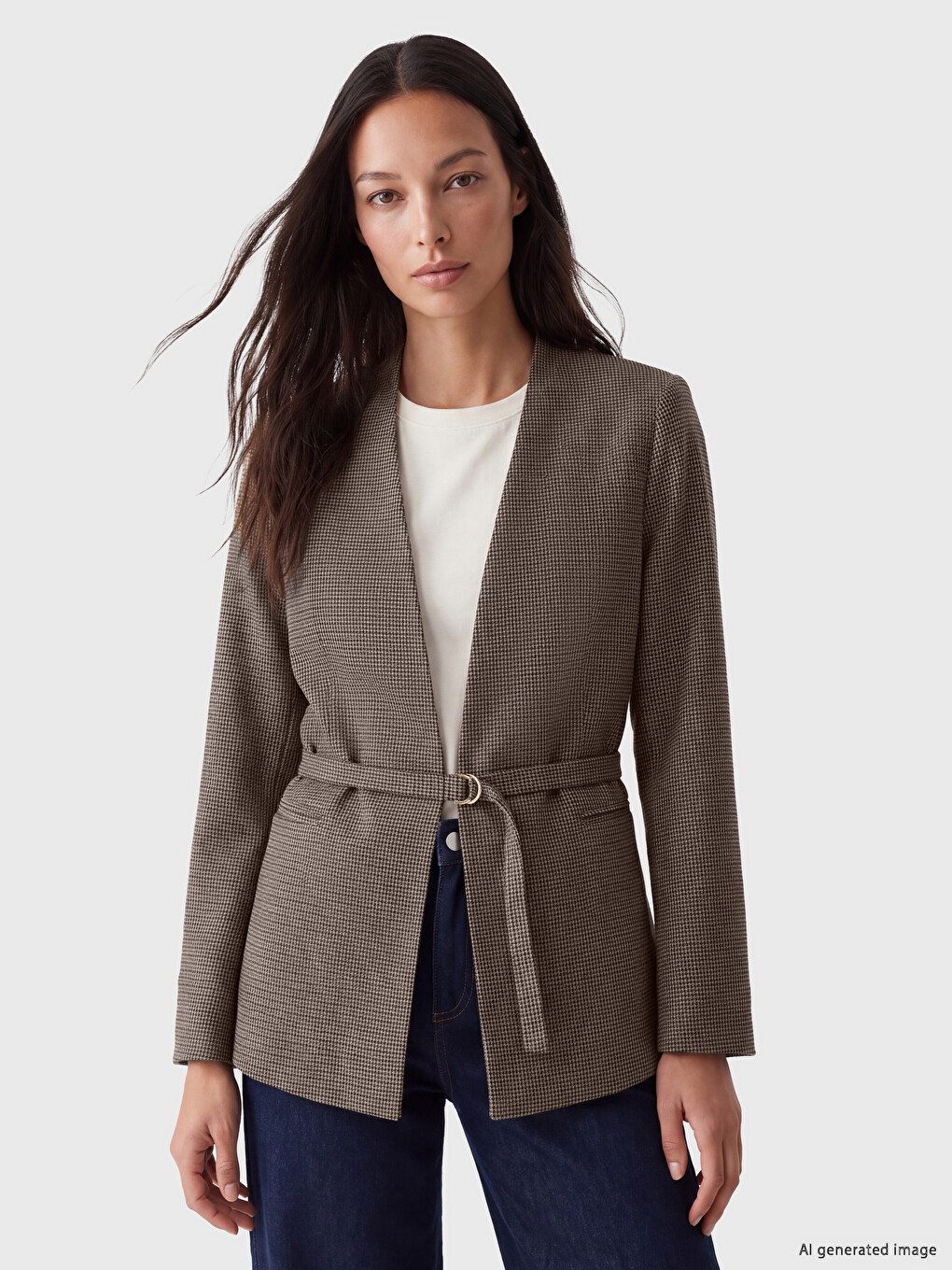 Woman Brown Blazer