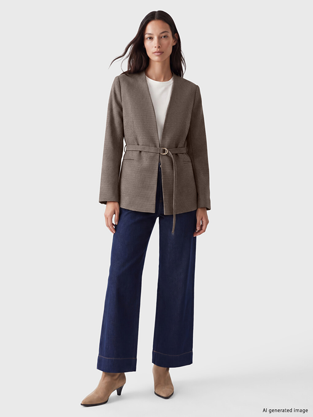 Woman Brown Blazer-1