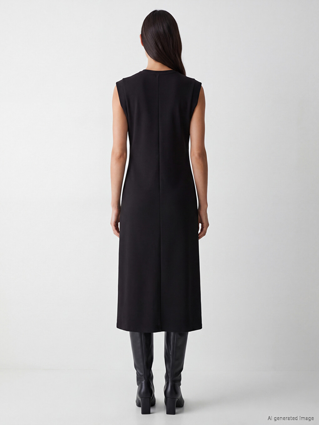 Crew Neck Soft Touch Dress-3