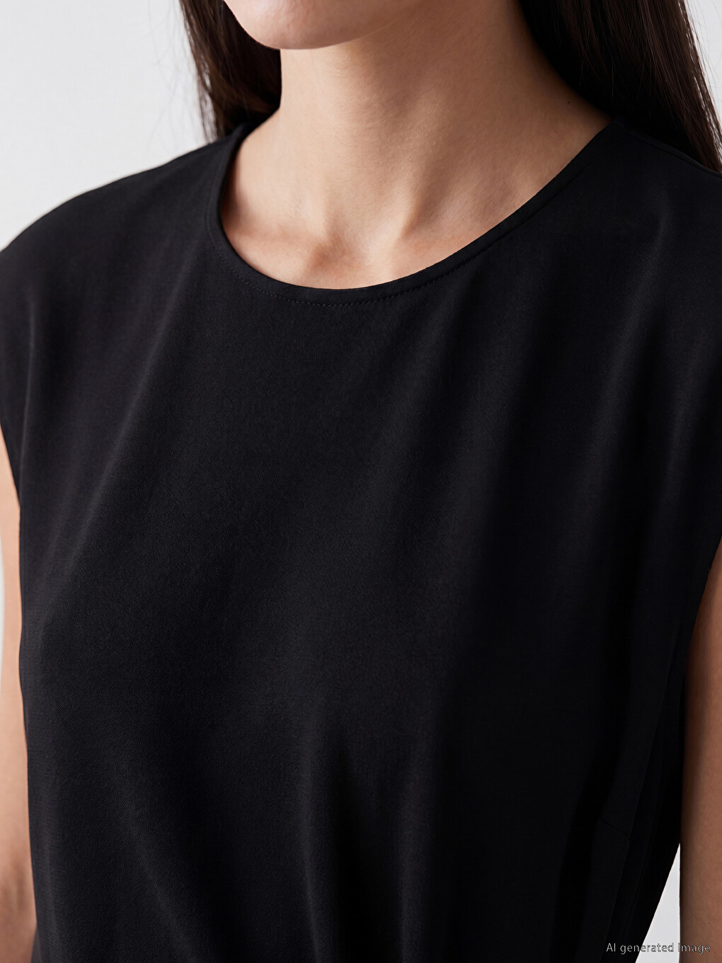 Crew Neck Ruched Dress-2
