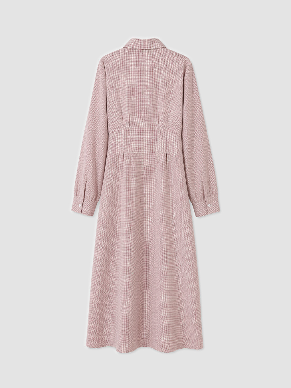 Woman Pink Shirt Dress-1