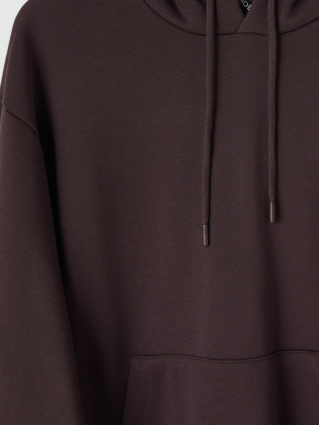 Mürdüm Kapüşonlu Erkek Kalın Sweatshirt-6