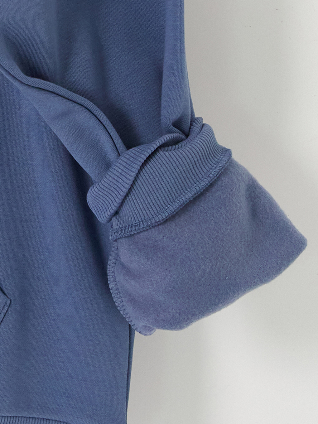 İndigo Erkek Kalın Hoodie-3