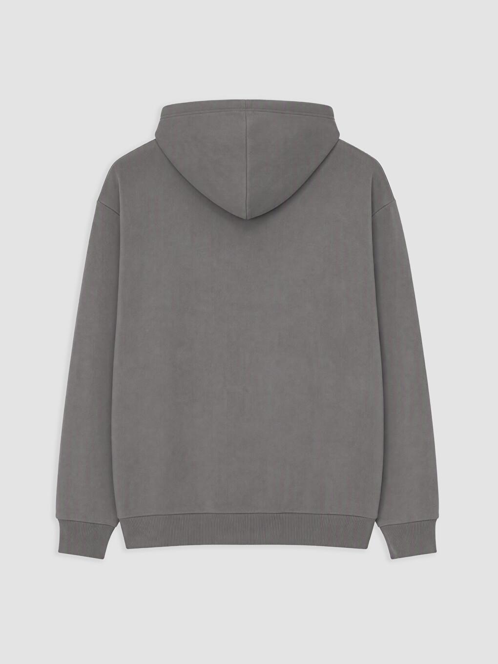 Gri Erkek Kalın Hoodie-1